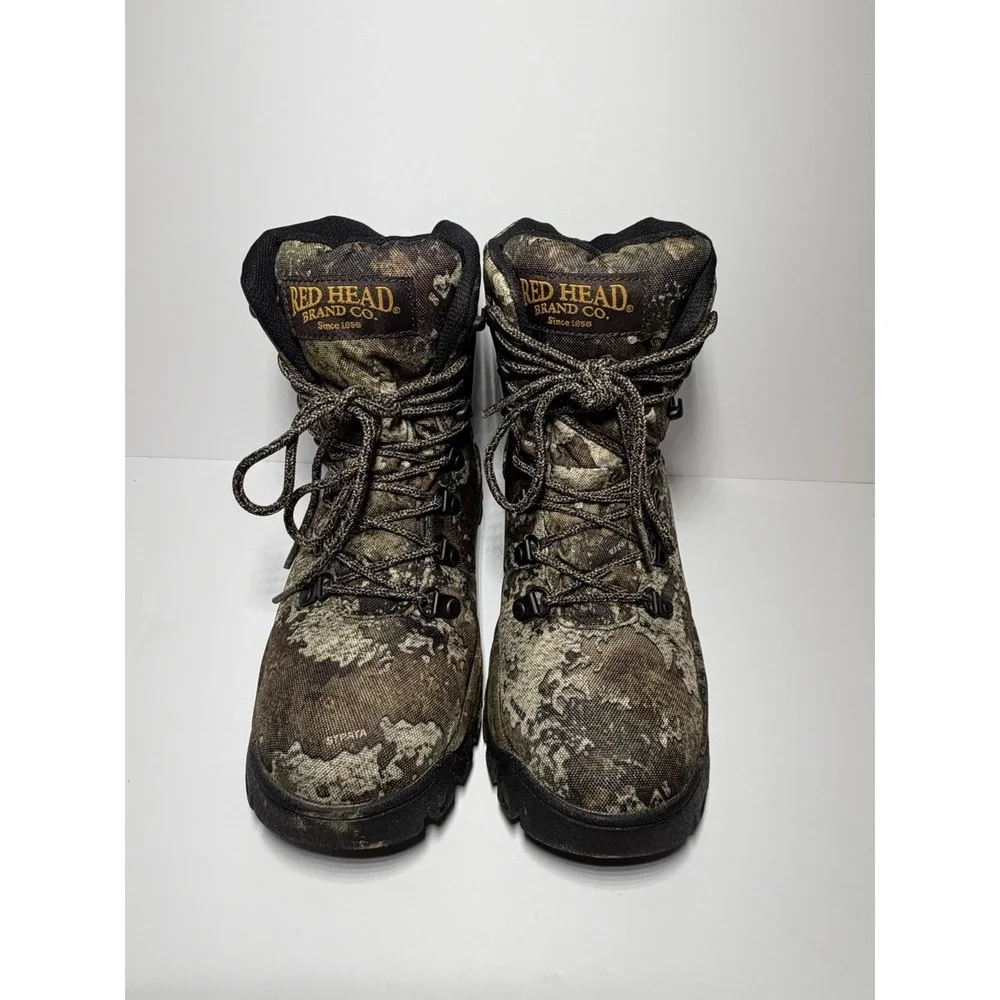 RedHead Camo Hunting Boots Mens Size 6 800G 3M Thinsulate Waterproof Lace Up EUC